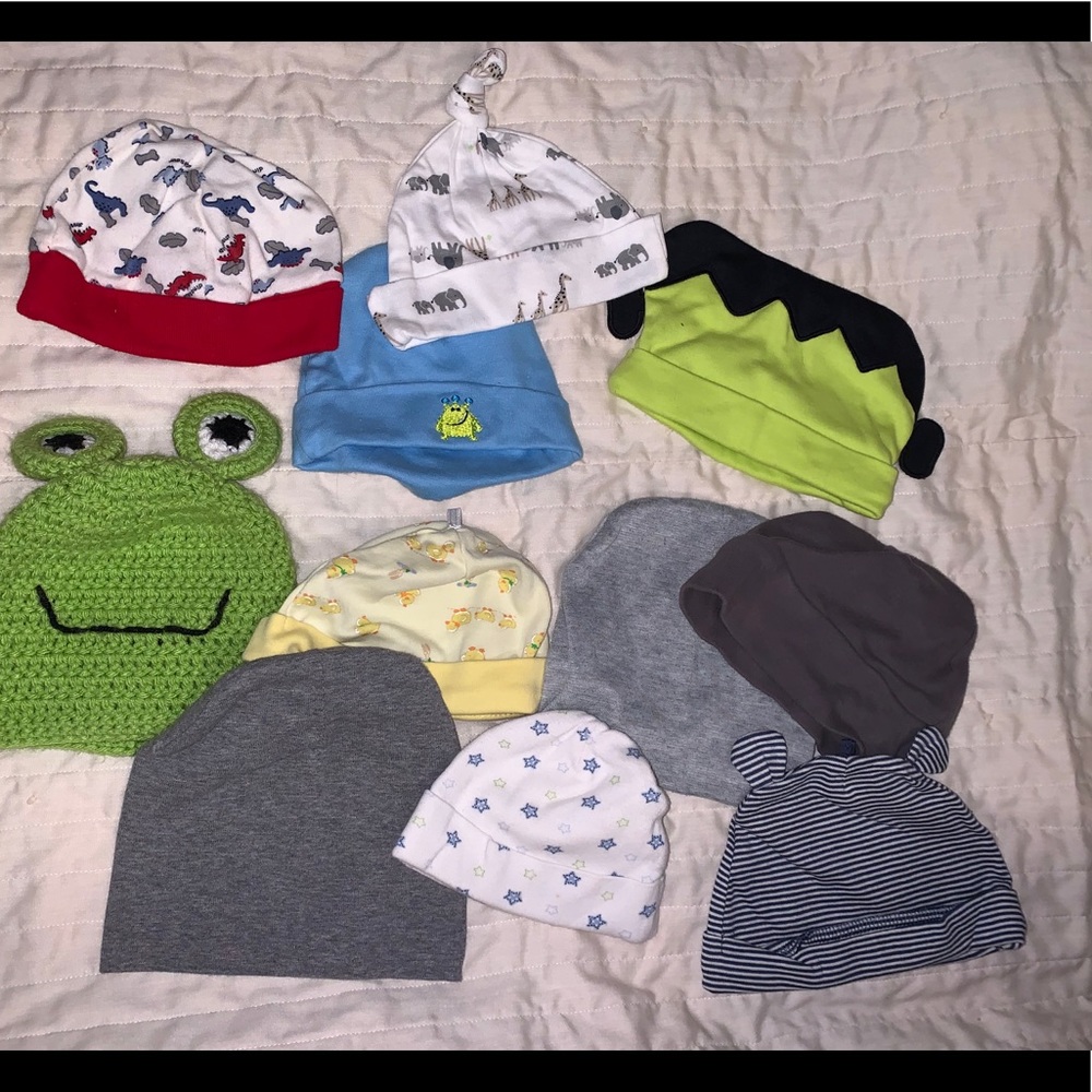 Lot of baby hats